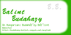 balint budahazy business card